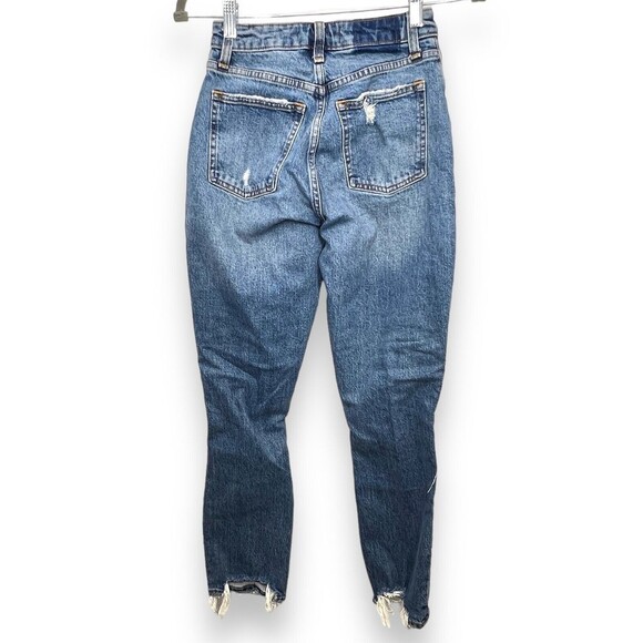 Abercrombie & Fitch Curve Love The Mom High Rise Distressed Jeans Women's 23 - Picture 4 of 9